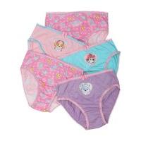 Paw Patrol girls 100% cotton assorted colours elasticated trims character print briefs five pack - Multicolour