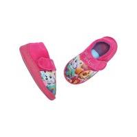 Paw Patrol Girls durable sole hoop and loop strap Skye Everest pink character slipper shoes - Pink