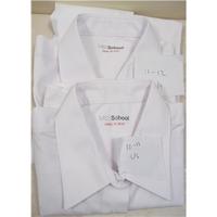 Pair of M&S short sleeved white school shirts, size 10-12