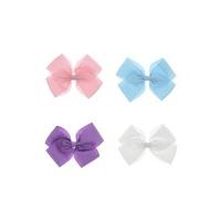 Pastel Ribbon Hair Bow - Colour: Purple