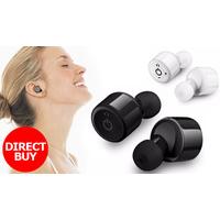 Pair of Bluetooth Ear Pod Buds - Black