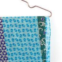 patch print cotton scarf greenbluepurple