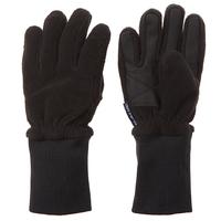 Padded Fleece Kids Gloves - Black quality kids boys girls
