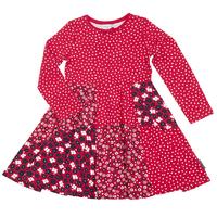 patchwork girls dress red quality kids boys girls