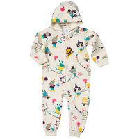 party print baby all in one grey quality kids boys girls