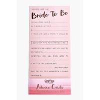 Party Bride Advice Cards 10 Pack - rose gold