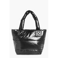 padded quilted sports holdall black