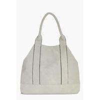 Panelled Day Bag - grey