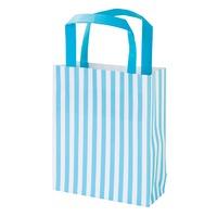 paper party bags blue striped