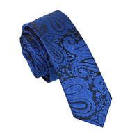 Paisley Royal Blue Skinny Tie