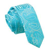 Paisley Turquoise Skinny Tie