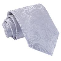 paisley silver tie