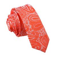 Paisley Burnt Orange Skinny Tie