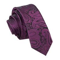 Paisley Purple Skinny Tie