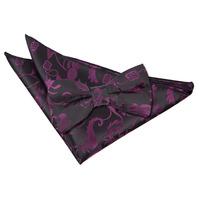 Passion Black & Purple Bow Tie 2 pc. Set