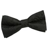 paisley black bow tie