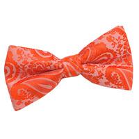 paisley burnt orange bow tie