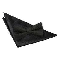 paisley black bow tie 2 pc set