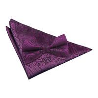 paisley purple bow tie 2 pc set