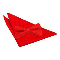 Paisley Red Bow Tie 2 pc. Set