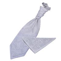 Paisley Silver Scrunchie Cravat 2 pc. Set