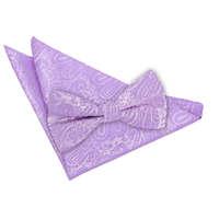 paisley lilac bow tie 2 pc set