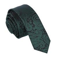 Paisley Emerald Green Skinny Tie