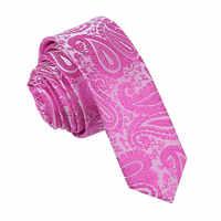Paisley Fuchsia Pink Skinny Tie