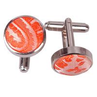 Paisley Burnt Orange Cufflinks