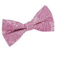 Paisley Baby Pink Bow Tie