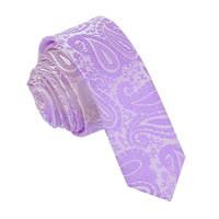 Paisley Lilac Skinny Tie