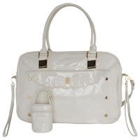 Patent leather changing bag and soother case Mayoral