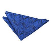 paisley royal blue handkerchief pocket square