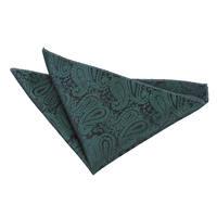 Paisley Emerald Green Handkerchief / Pocket Square