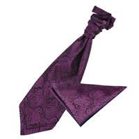 Paisley Purple Scrunchie Cravat 2 pc. Set