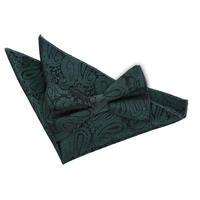 Paisley Emerald Green Bow Tie 2 pc. Set