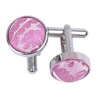 Paisley Baby Pink Cufflinks