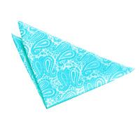 Paisley Turquoise Handkerchief / Pocket Square
