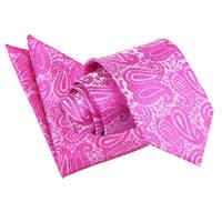 Paisley Fuchsia Pink Tie 2 pc. Set