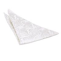 Paisley Ivory Handkerchief / Pocket Square