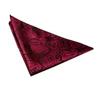 Paisley Burgundy Handkerchief / Pocket Square
