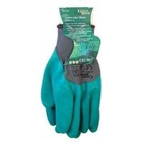 Pair Of Crinkle Latex Green Garden Gloves