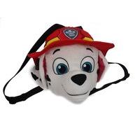 paw patrol head shaped plush backpack red marshall