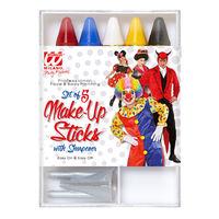 Pack Of 5 Makeup Sticks With Sharpener