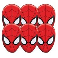 Pack Of 6 Spiderman Card Face Masks