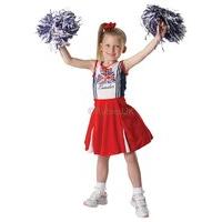 patriotic cheerleader childrens fancy dress costume small 104cm age 3  ...