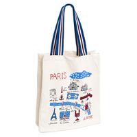 Paris Cityscape - Large Natural Tote Bag