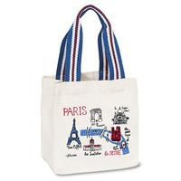 Paris Cityscape - Mini Natural Tote Bag