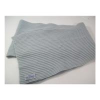 Pale Blue Ribbed Cashmere Scarf