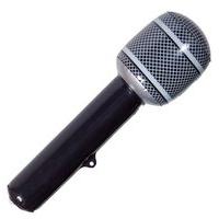 party inflatable microphone black